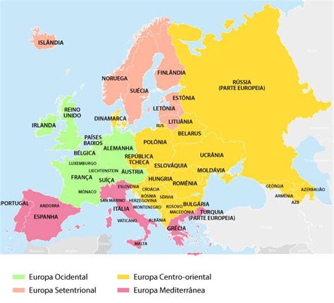 europa países e regiões